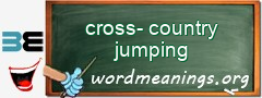 WordMeaning blackboard for cross-country jumping